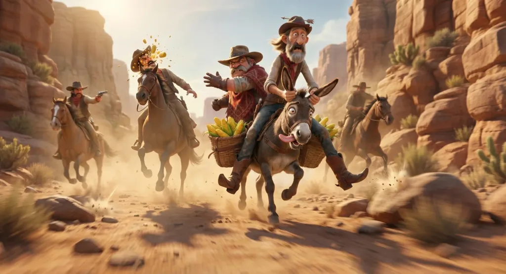 Adult riders travelling through a sunlit canyon
